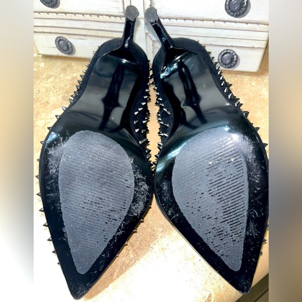 Steve Madden Women’s Daisie Studded Spiked Suede Pointed Toe Size 7.5M, Black - Picture 10 of 13